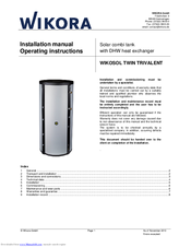 Wikora WIKOSOL TWIN TRIVALENT Installation Manual Operating Instructions