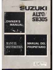 Suzuki Alto/SB305 Owner's Manual