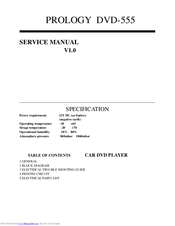 Prology DVD-555 Service Manual