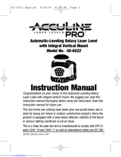 Acculine PRO 40-6522 Instruction Manual