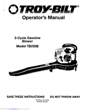 Troy-Bilt TB250B Operator's Manual