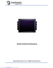 Inelmatic MF800 Operation Manual