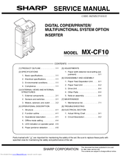 Sharp MX-CF10 Service Manual