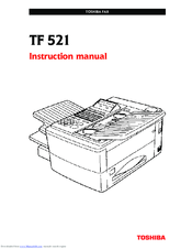 Toshiba TF 521 Instruction Manual