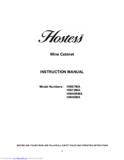Hostess HW40RMA Instruction Manual