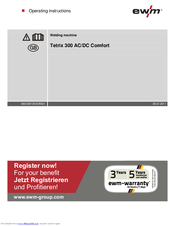 Ewm Tetrix 300 AC/DC Comfort Operating Instructions Manual