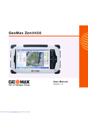 GeoMax Zenith30 User Manual