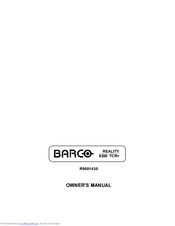 Barco BARCOREALITY 8200TCR+ Owner's Manual