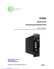 RTZ 9762A Owner's Manual
