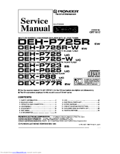 Pioneer DEH-P725-W Service Manual