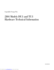 IBM DU3 2104 Hardware Technical Information