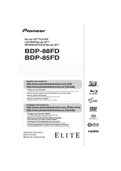 Pioneer ELITE Blu-ray Disc BDP-88FD Operating Instructions Manual