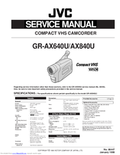 JVC GR-AX640U Service Manual