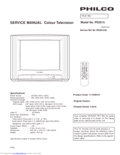 Philco PD2015 Service Manual