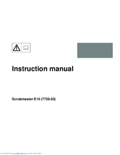 HAKO Scrubmaster E10 Instruction Manual