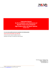 Nova NovaSun 200l Instruction Manual