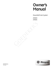 Monogram ZVB30 Owner's Manual
