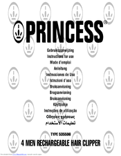 Princess 535596 Instructions For Use Manual