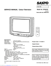 Sanyo CP29KX2 Service Manual