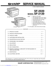 Sharp SF-2120 Service Manual