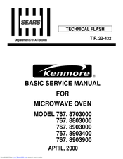 Kenmore 767. 8903000 Service Manual