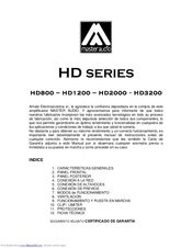 Master audio HD3200 User Manual