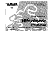 Yamaha Wolverine YFM350FXK Owner's Manual