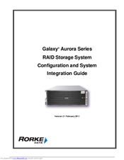 Rorke Data Galaxy Aurora Series Configuration And System Integration Manual