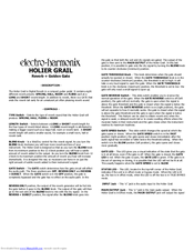 Electro-Harmonix Holier Grail User Manual