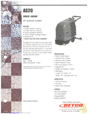 BETCO AS20 Operator's Manual