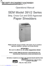 Sem 391 Series Operation Manual
