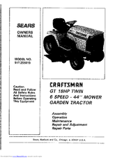 Crafstman 917.255919 Owner's Manual