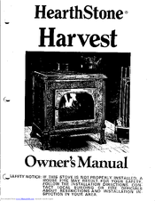 HearthStone Harvest Owner's Manual