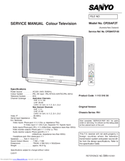 Sanyo CP29AF2T Service Manual