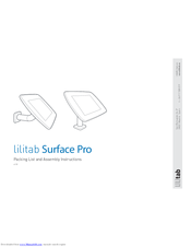 lilitab Surface Pro Assembly Instruction Manual