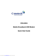 C-motech CDU-685A Quick Start Manual