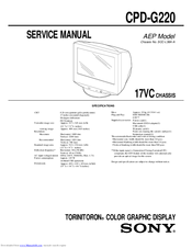 Sony Torinitoron CPD-G220 Service Manual