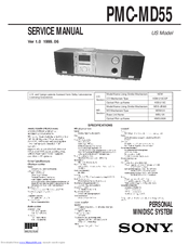 Sony PMC-MD55 - Md Boombox Service Manual