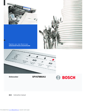 Bosch SPV67M00AU Instruction Manual