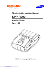 Samsung SPP-R200 Bluetooth Connection Manual