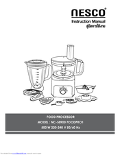 Nesco NC-58900 FOODPRO1 Instruction Manual