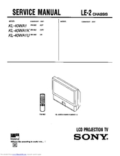 Sony KL-40WA1U Service Manual