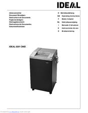 IDEAL 0201 OMD Operating Instructions Manual