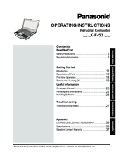Panasonic CF-53 series Operating Instructions Manual
