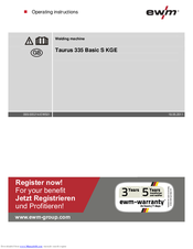 EWM Taurus 335 Basic S KGE Operating Instructions Manual
