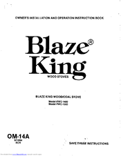 Blaze King KWC-1400 Owner Installation And User Manual