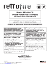 Miles Industries retrofire RF24DP Installation And Owner's Manual