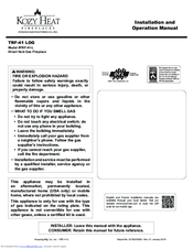 kozy heat TRF-41 LOG Installation And Operation Manual