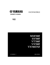 Yamaha VX700DXF Owner's Manual