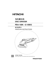 Hitachi G 10SK3 Handling Instructions Manual